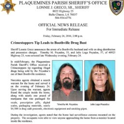 Crimestoppers tips lead to drug bust in Boothville