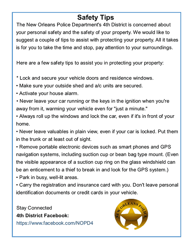 Safety Tips